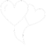 This image shows two love heart balloons, depicting the empathy required in design strategy and design thinking