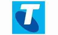 A picture of Telstra's logo, a client of The Strategy Group
